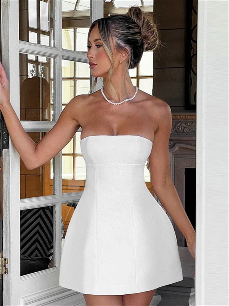 Backless Slim Mini Tube Dress – Sexy Patchwork Summer Party Dress for a Chic & Elegant Look