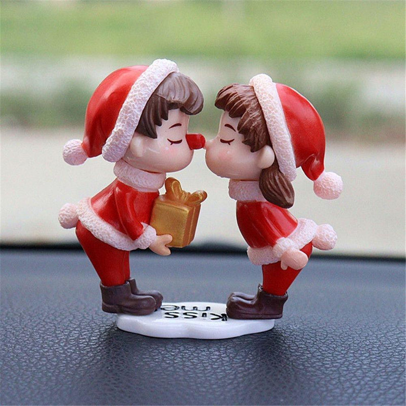 1PC Christmas Lovely Couple Girl Boy Car Air Vent Freshener Essential Oil Perfume Clip Scent Aromas Diffuser Auto Interior Decor