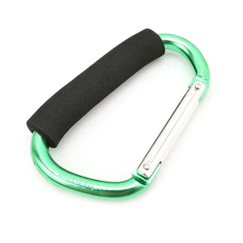 Aluminum Alloy Cart Hook – Sturdy D-Shaped Buckle for Baby Strollers, Shopping Bags, and Outdoor Climbing Gear Organization