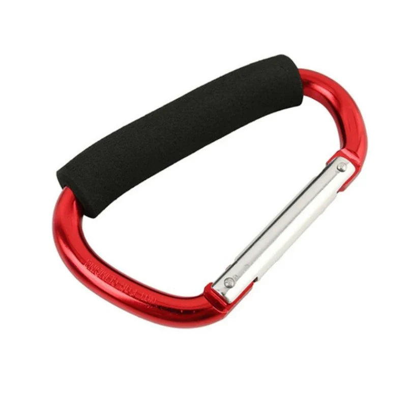 Aluminum Alloy Cart Hook – Sturdy D-Shaped Buckle for Baby Strollers, Shopping Bags, and Outdoor Climbing Gear Organization