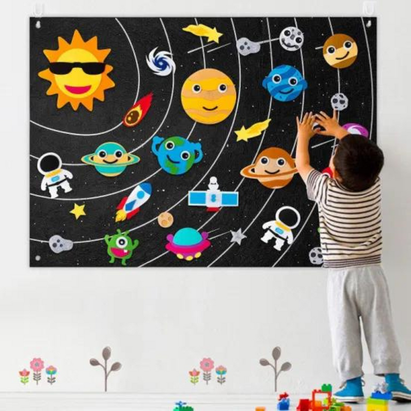 Vrimlo Universe FeltBoard | DIY Interactive Space Felt Board