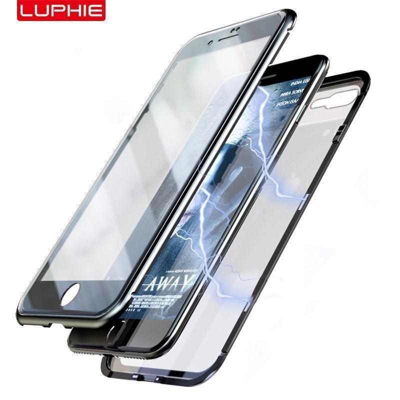 2019 Upgraded Magnetic Adsorption Two Side iPhone Case