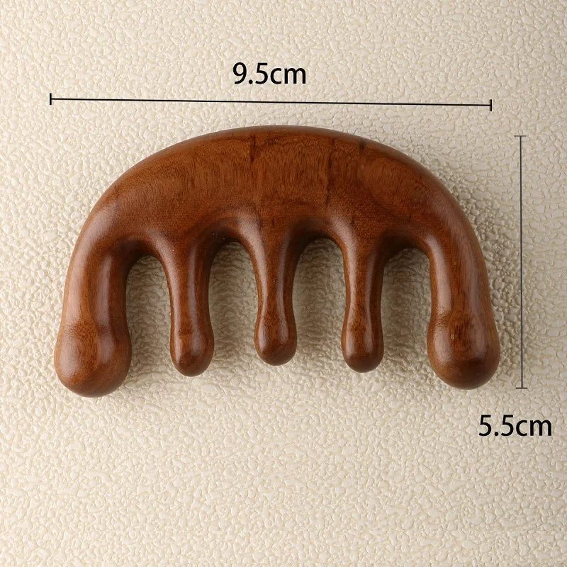 Wooden Scalp Massager Comb – Natural Oil-Boosting Wooden Brush for Relaxing Head Therapy and Healthy Hair Growth