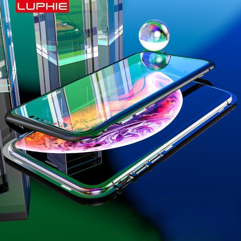 2019 Upgraded Magnetic Adsorption Two Side iPhone Case