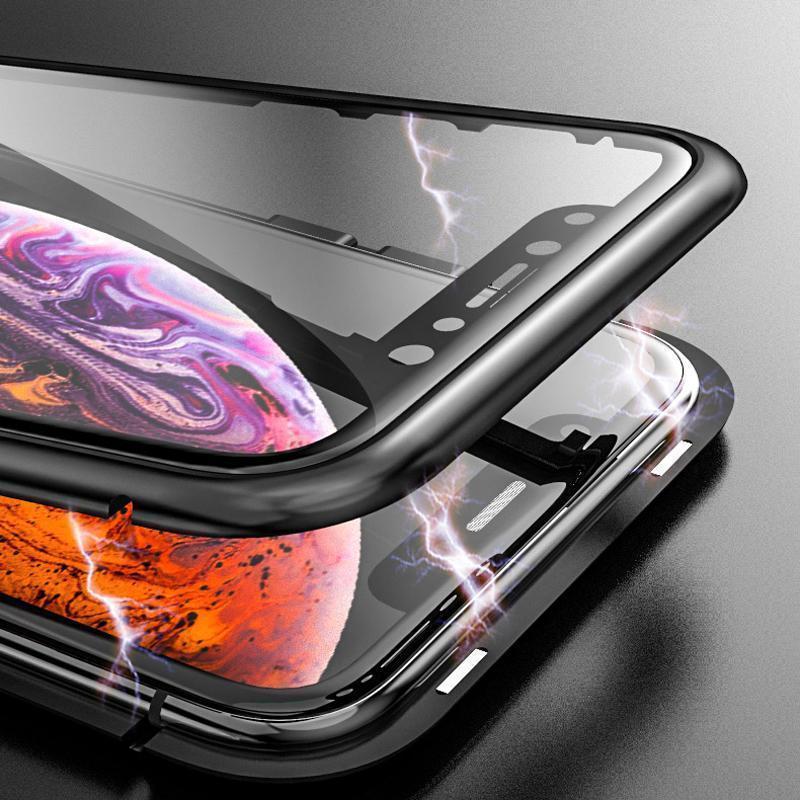 2019 Upgraded Magnetic Adsorption Two Side iPhone Case