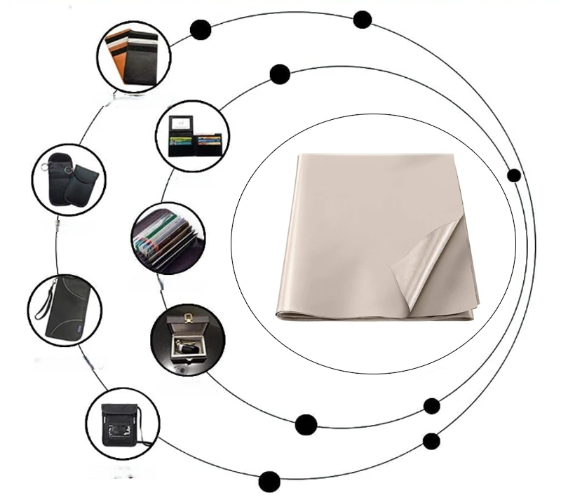 EMF Blocking Faraday Fabric – Copper/Nickel RF Shielding Cloth to Block WiFi, Radiation, and Signal Interference