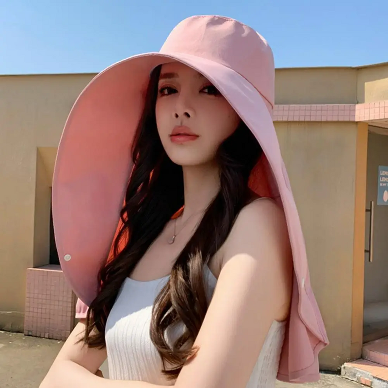 Moisture-Wicking Wide Brim Sun Hat – Breathable, Quick-Dry & Skin-Friendly UV Protection Hoodie Hat