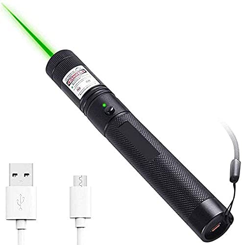 Military Grade High Powered 50 Mile 532nm USB Rechargeable Green Laser Pointer