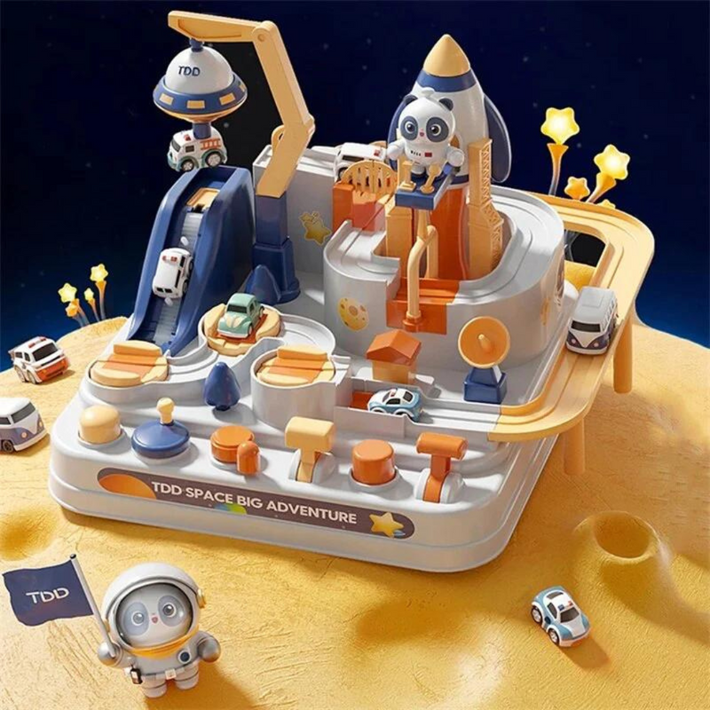 Vrimlo Educational Circuit | Montessori Space Adventure Race Track Universe
