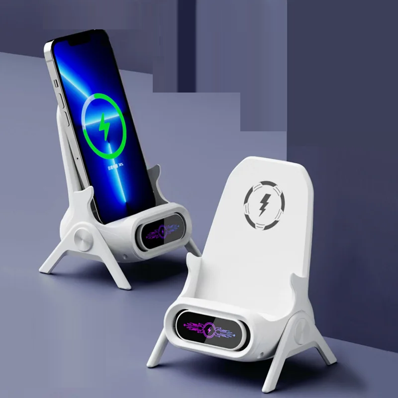 Wireless Charging Chair Holder – 15W Creative Mini Desktop Stand with Fast Charging for iPhone, Xiaomi Phones, and Tablets