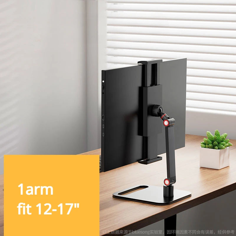 Universal Monitor Desk Stand - Adjustable 12–17.3in VESA Mount Foldable Screen Holder