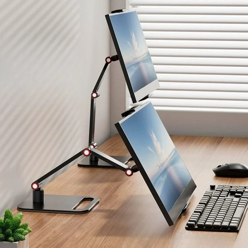 Universal Monitor Desk Stand - Adjustable 12–17.3in VESA Mount Foldable Screen Holder