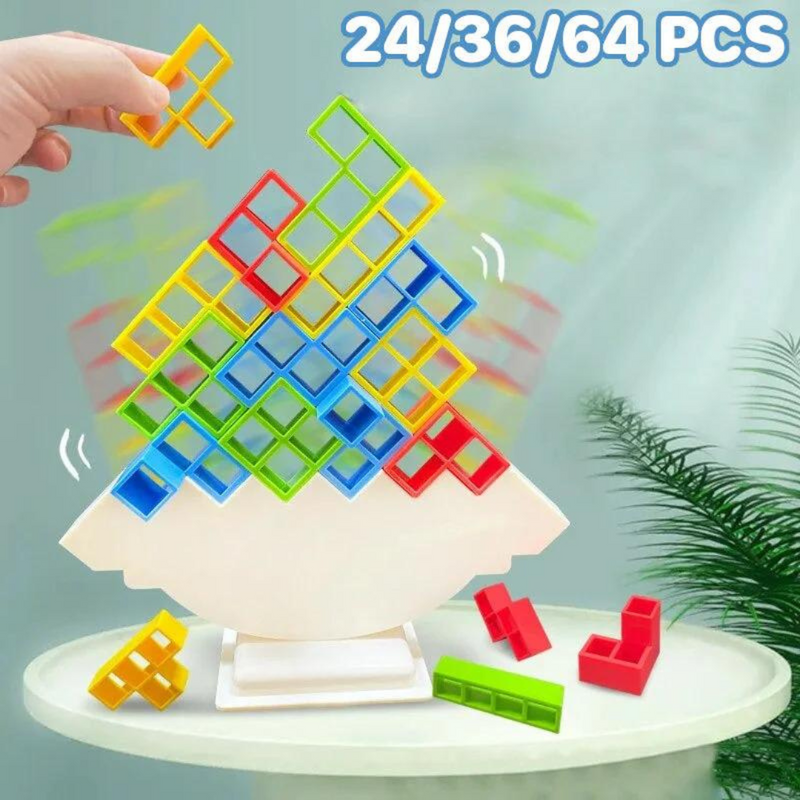 Vrimlo Balance Tetris | Montessori Balanced Blocks