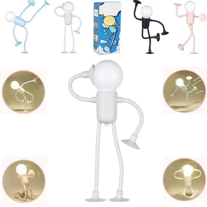 DIY Flexible Sportsman Nightlight – Adjustable Fun Suction Cup Lamp for Bedroom & Holiday Decor