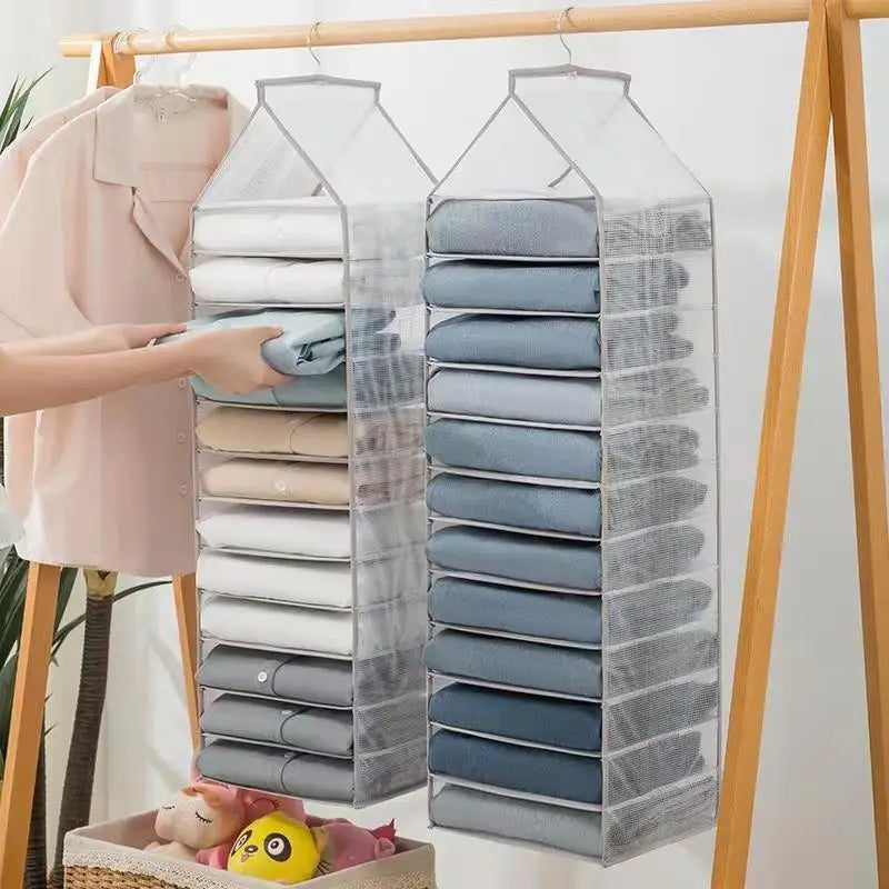 Hanging Wardrobe Storage Bag Organizer – Tidy Up Socks, T-Shirts, Pants, and Underwear with This Space-Saving Closet Essential