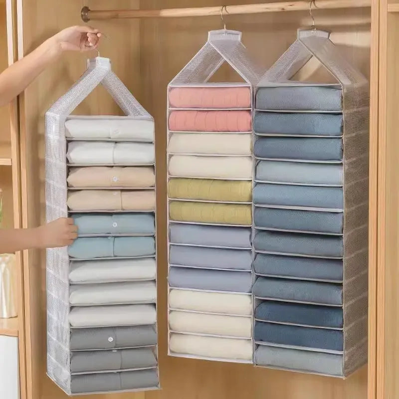 Hanging Wardrobe Storage Bag Organizer – Tidy Up Socks, T-Shirts, Pants, and Underwear with This Space-Saving Closet Essential