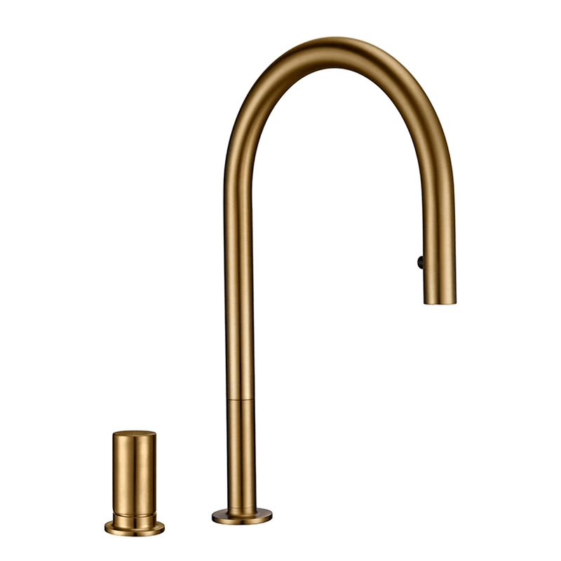 2-Hole Kitchen Faucet With Pull Out Spout