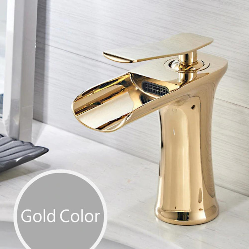 Waterfall Basin Bathroom Sink Faucet Single handle