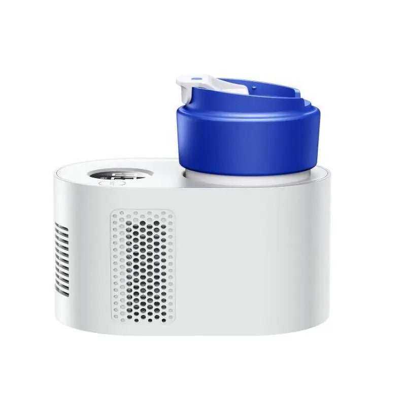 2-in-1 car cup cooler and heater. Keep your drinks hot or cold during your drive. Convenient, portable, and perfect for your car.