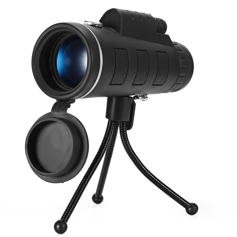 40X60 Monocular Telescope HD Prism Scope with Compass Phone Clip Tripod