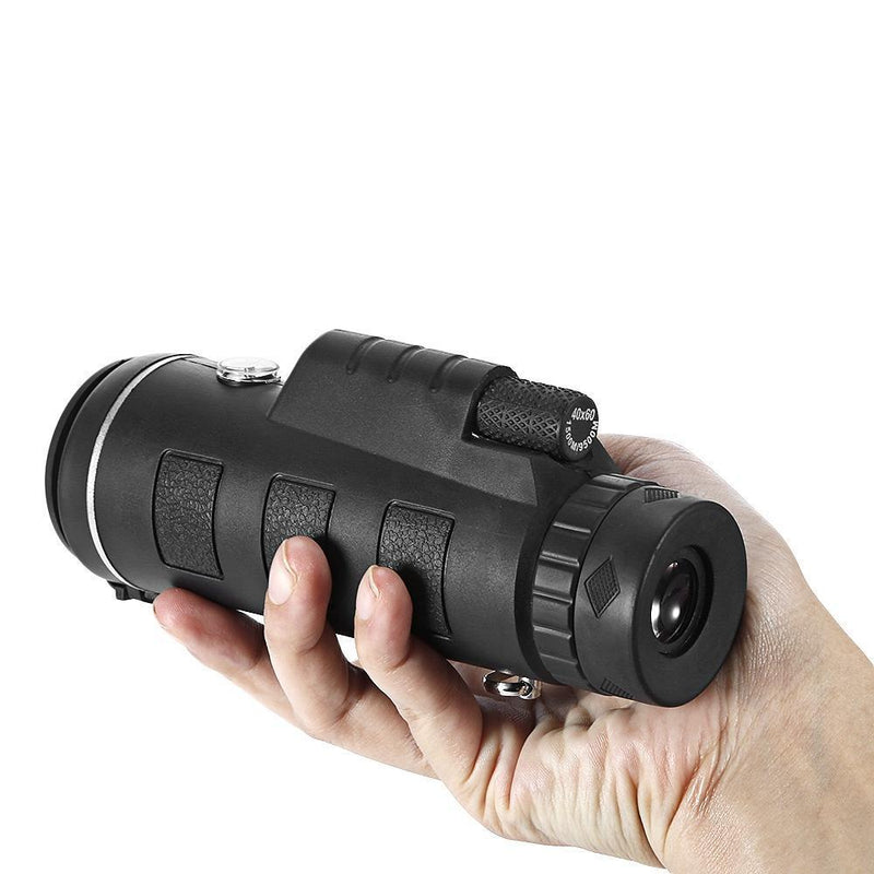 40X60 Monocular Telescope HD Prism Scope with Compass Phone Clip Tripod