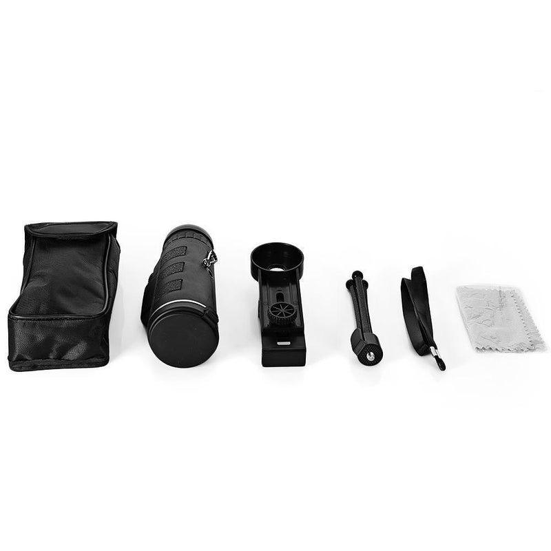 40X60 Monocular Telescope HD Prism Scope with Compass Phone Clip Tripod