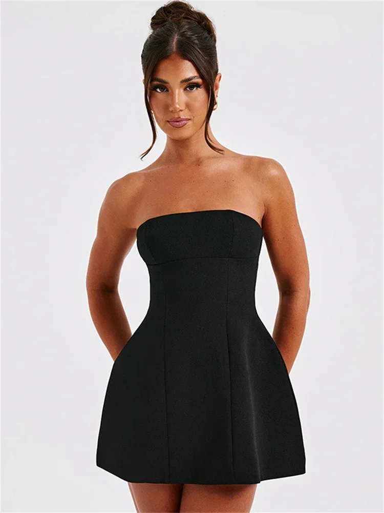 Backless Slim Mini Tube Dress – Sexy Patchwork Summer Party Dress for a Chic & Elegant Look
