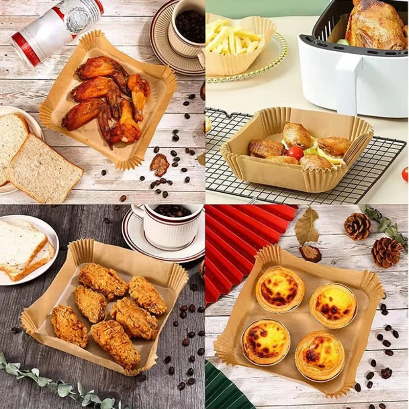 Disposable Air Fryer Paper Baking Pan – Nonstick, Oven & Microwave Safe
