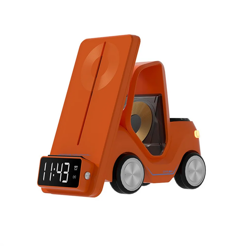Car Shaped Wireless Charging Dock & LED Alarm Clock – 3-in-1 Fast Charge for iPhone, Apple Watch & Air Pods
