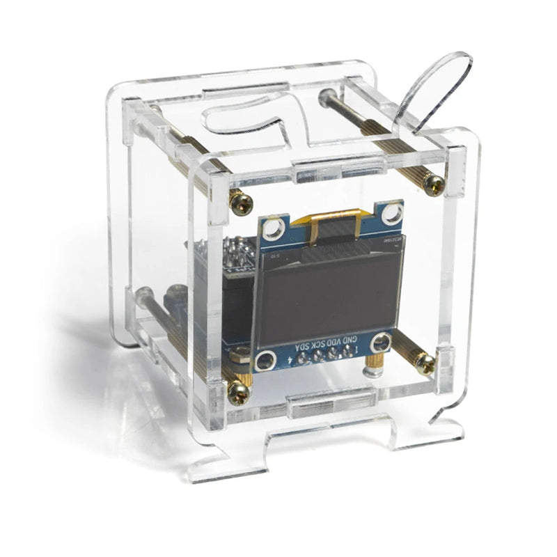 Mini Electronic Clock DIY Kit – 0.96" OLED Display with WiFi and Fun Soldering Assembly for Creative Tech Enthusiasts