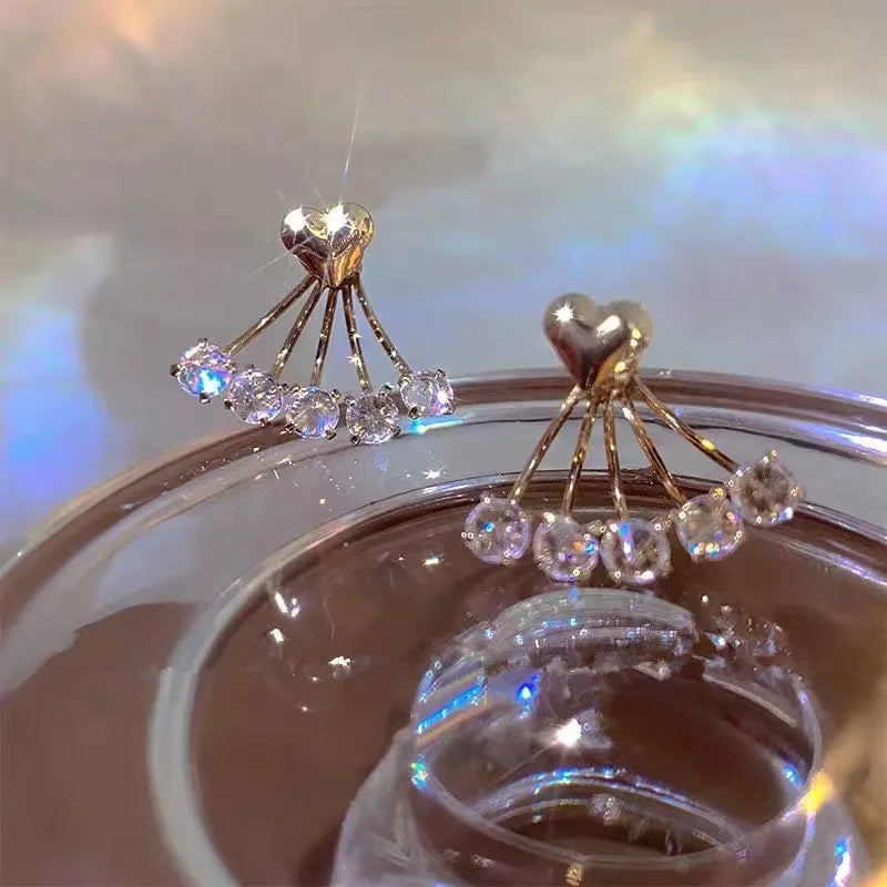 Crystal Star Tassel Dangle Earrings – Elegant Drop Jewelry with Micro-Set Sparkle for Glamorous Parties & Gifts