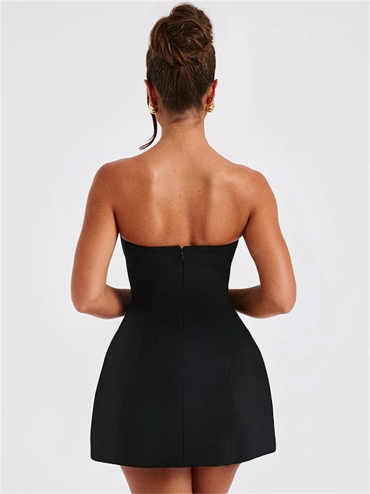 Backless Slim Mini Tube Dress – Sexy Patchwork Summer Party Dress for a Chic & Elegant Look