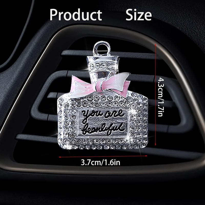 1PC Car Air Vent Clip Ornament, Crystal Car Diffuser, Bling Rhinestone Oil Diffuser Vent Clip, Car Freshener Car Accessories For Women