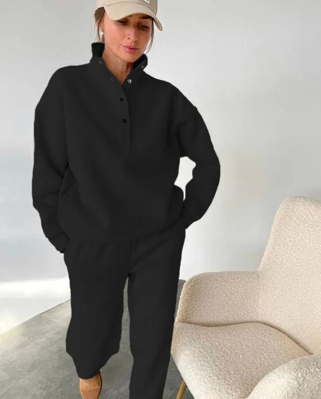 Oversized Hooded Tracksuit Set – 2 Piece Fashion Pullovers & Pants for Casual Streetwear Looks