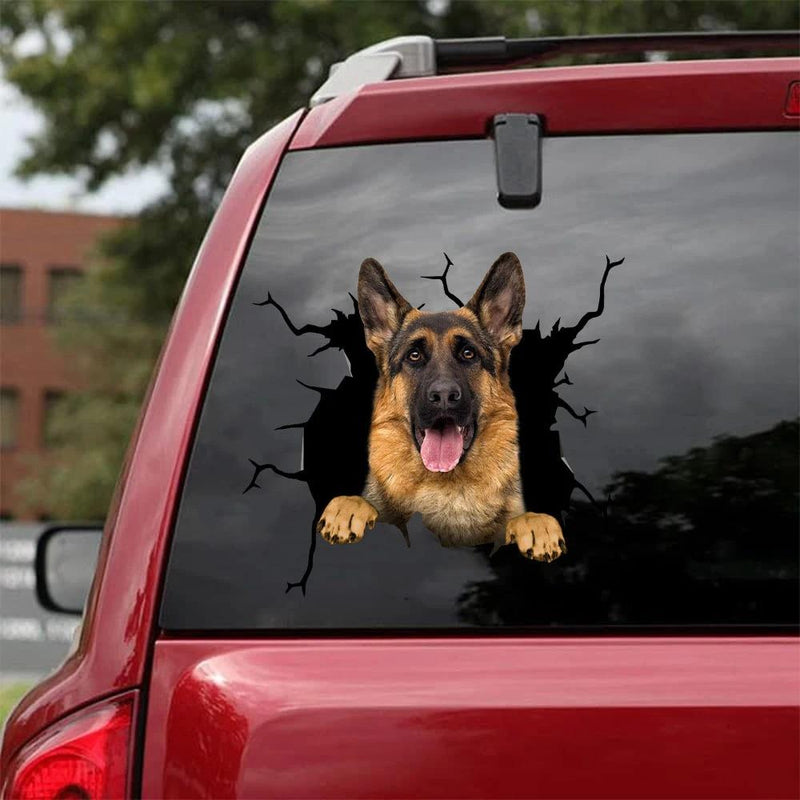 Doggy Windshield "Breaking" Decals | 12" x 12"