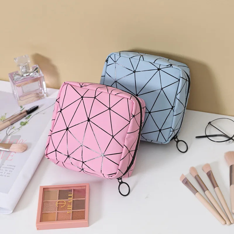 PU Leather Waterproof Organizer Pouch – Monthly Sanitary Napkin & Jewelry Storage Bag, Compact & Stylish for Women on the Go