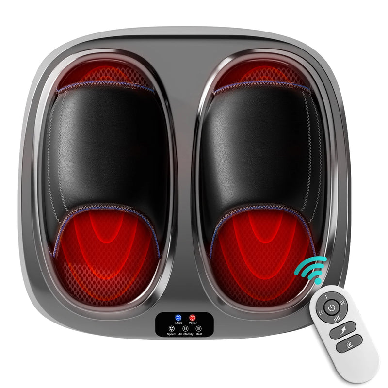 Heated Shiatsu Smart Foot Massager – Deep Kneading, Air Compression & Circulation Boost for Ultimate Relaxation