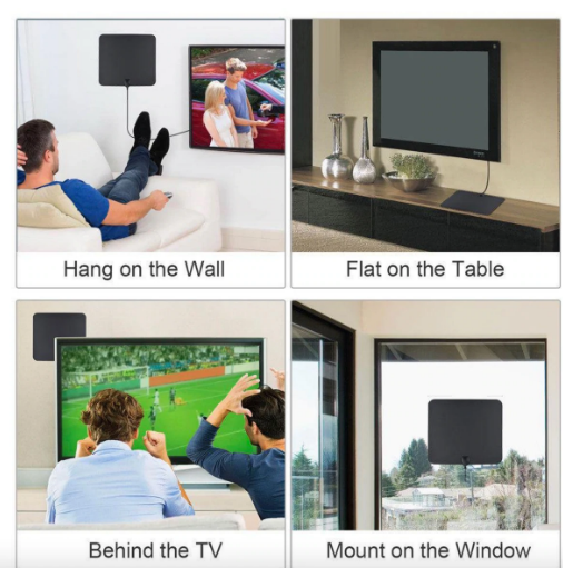 3600 Miles Indoor Digital Amplified HDTV Antenna W/ Signal Booster 4K 1080P HDTV Amplified Signal