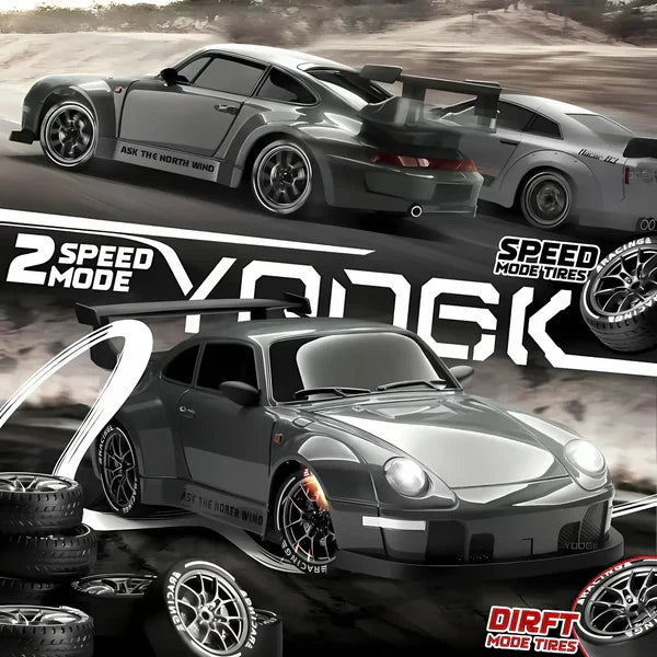 4WD RC Car with LED Lights – Retro Drift Master Remote Control Vehicle for Off-Road Adventures & Outdoor Fun
