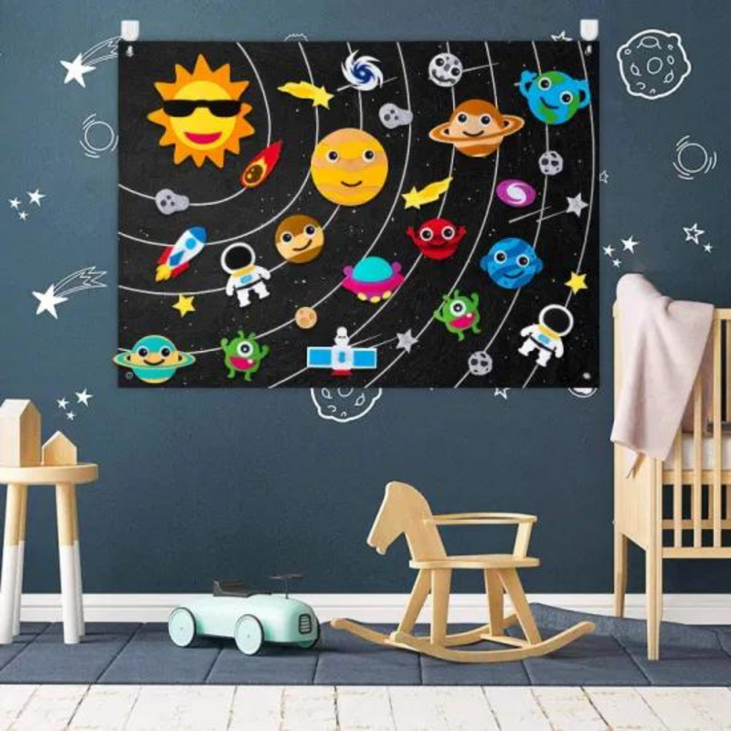 Vrimlo Universe FeltBoard | DIY Interactive Space Felt Board