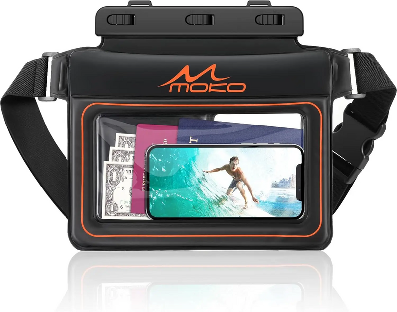Waterproof Phone Pouch Fanny Pack – Floating Dry Waist Bag for Swimming, Diving, Skiing & iPhone 13 Pro Max Protection