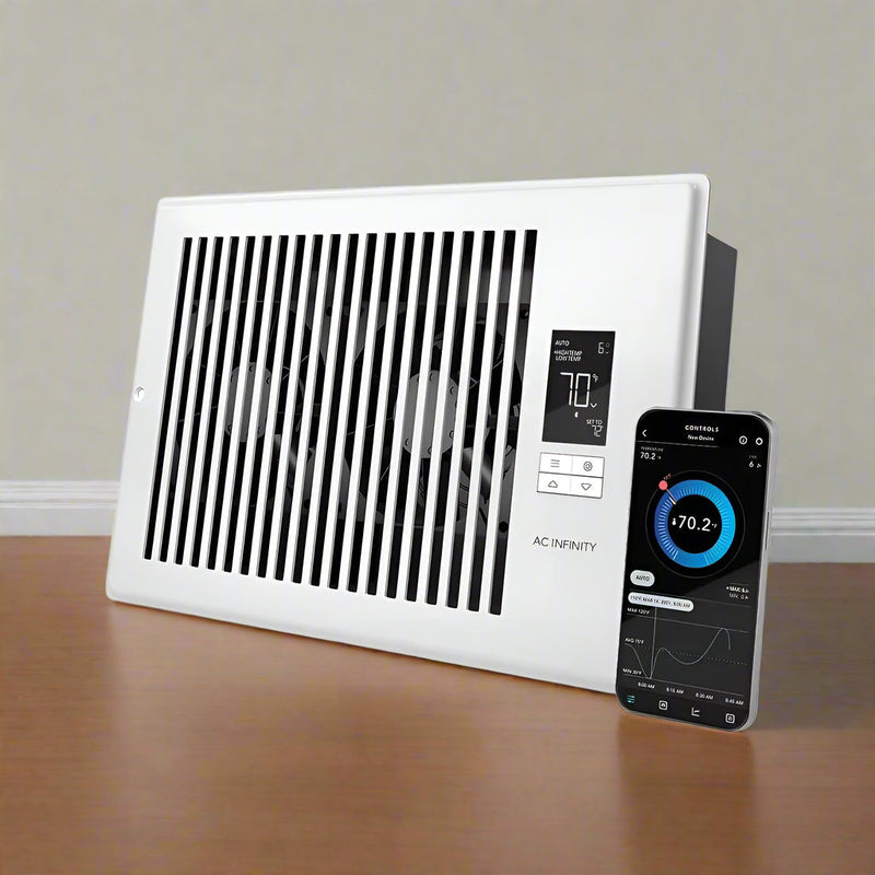 Bluetooth-Controlled Register Air Vent Booster Fan – 10-Speed Dual Engine HVAC Airflow Enhancer for Quiet Heating & Cooling