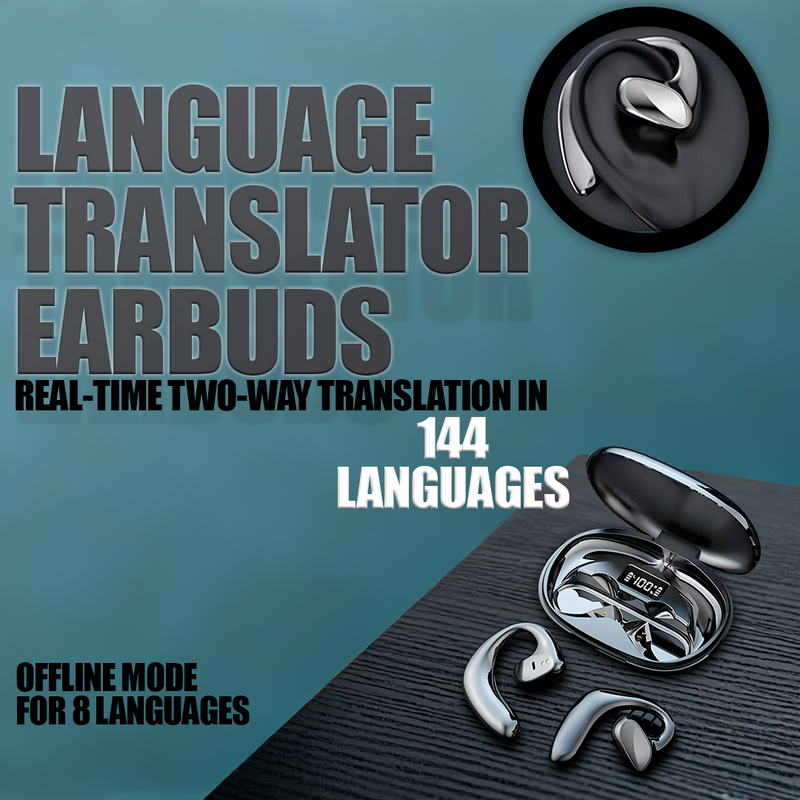 Wireless Translator Earbuds with Real-Time Language Translation for Travel and Multilingual Communication