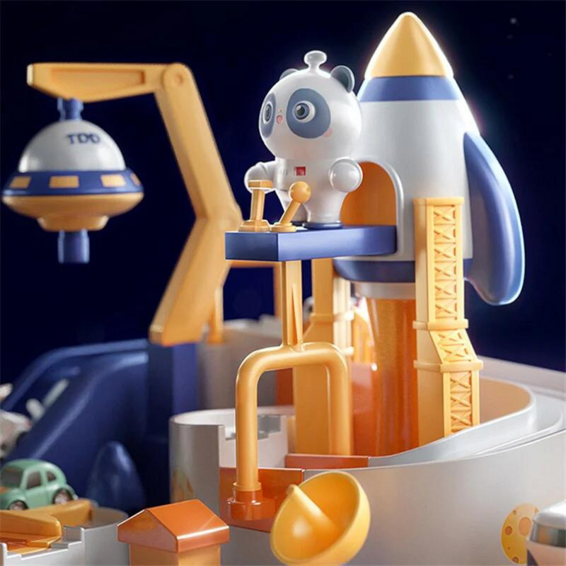 Vrimlo Educational Circuit | Montessori Space Adventure Race Track Universe