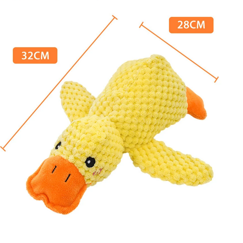 Plush Duck Chew Toy – Squeaky & Bite-Resistant for Calming Puppies & Teething Relief