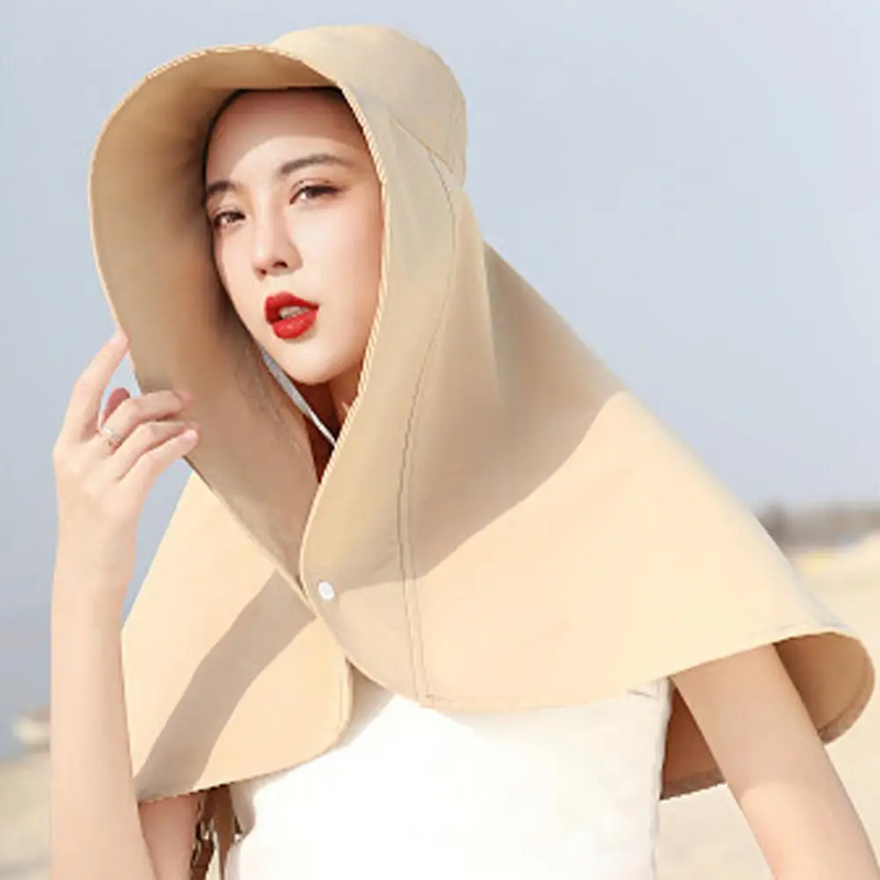 Moisture-Wicking Wide Brim Sun Hat – Breathable, Quick-Dry & Skin-Friendly UV Protection Hoodie Hat