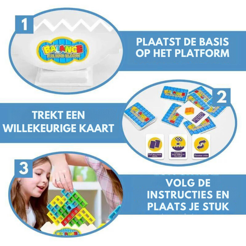 Vrimlo Balance Tetris | Montessori Balanced Blocks