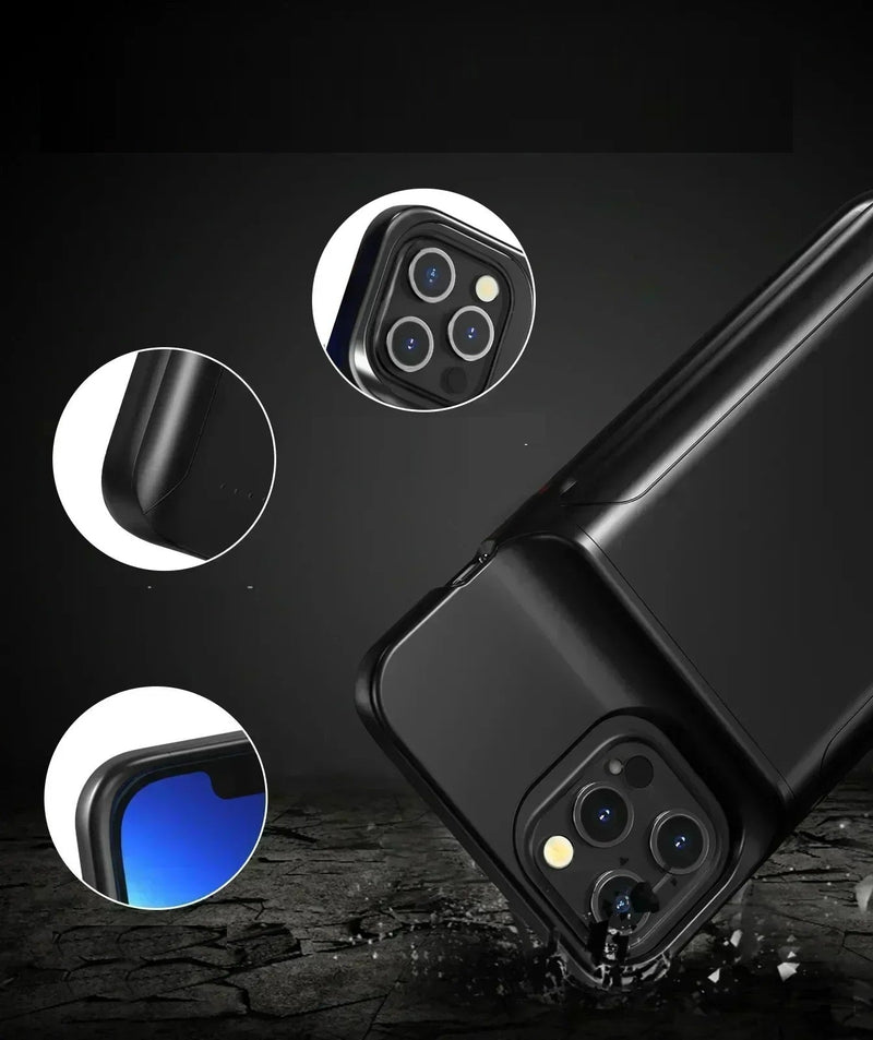 iPhone Battery Case – 6800mAh Power Bank Charger Cover for Extended Mobile Use
