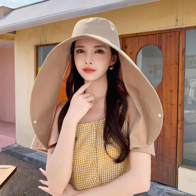 Moisture-Wicking Wide Brim Sun Hat – Breathable, Quick-Dry & Skin-Friendly UV Protection Hoodie Hat