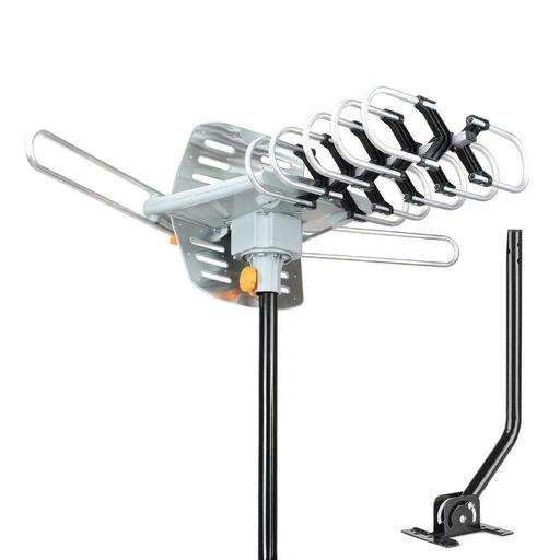 990 Mile Range Outdoor TV Antenna, 360° Motorized Rotaion